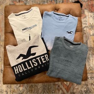 {BUNDLE} Hollister bundle of men’s tops. 1 hoodie, 2 long sleeves and 1 tee